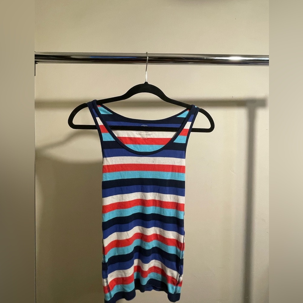 Faded Glory Red, White & Blue Tank Top size Small